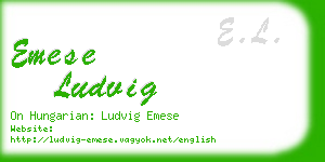 emese ludvig business card